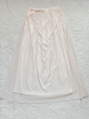 Parisian Collection Pink Tulle Maxi Skirt Handcrafted Elastic Waist | Size S/M